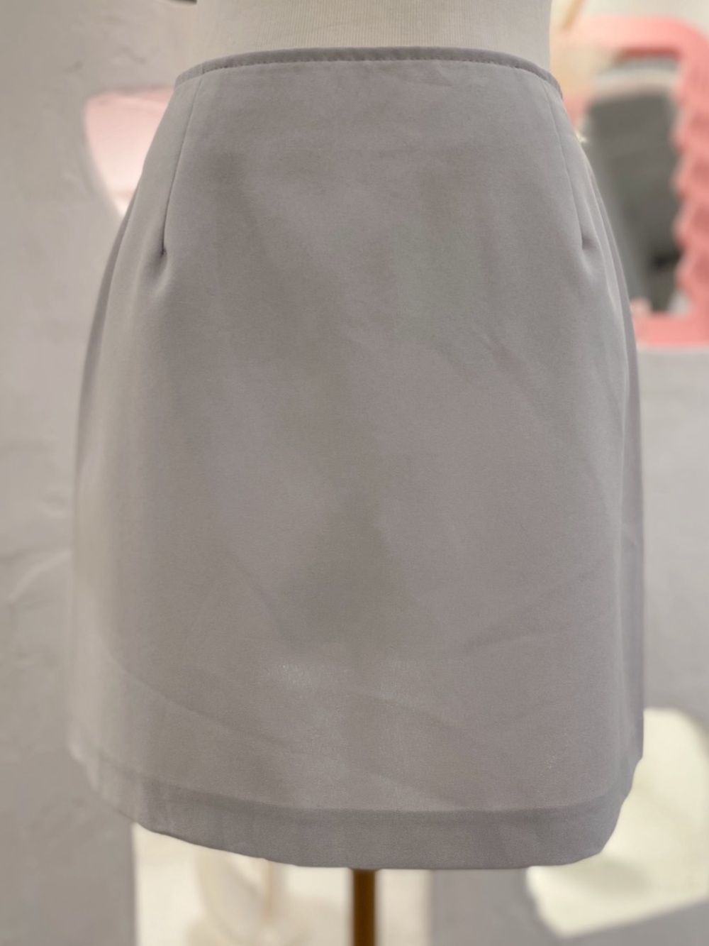90s Y2K Vintage Gray Simple Mini Pencil Skirt